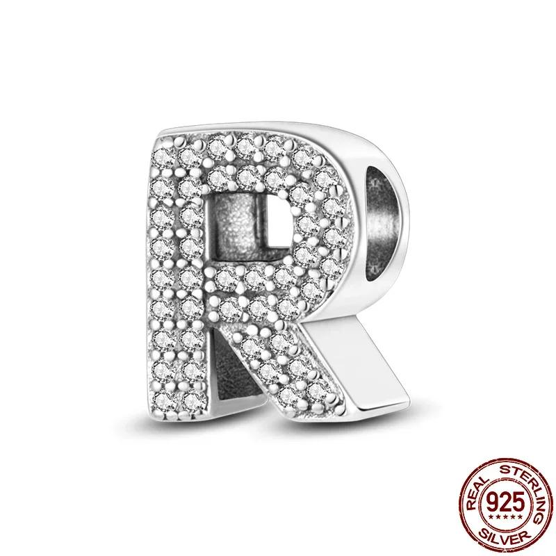 

New Authentic AZ Alphabet copper Charm Bead Charms Pendants Compatible With Do It Yourself Bracelets Fine Jewellery Birthday Valentines Gift for Wom