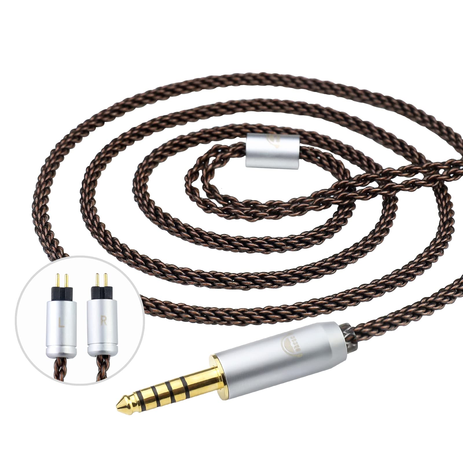

okcsc ZT8 Recable 2Pin Cable Earphone Cable 8 Core Pure Copper For KZ TRN Compatible with ZST, ZS6, ZS3E, BA10, AS10, ZSA, etc. 4.4mm