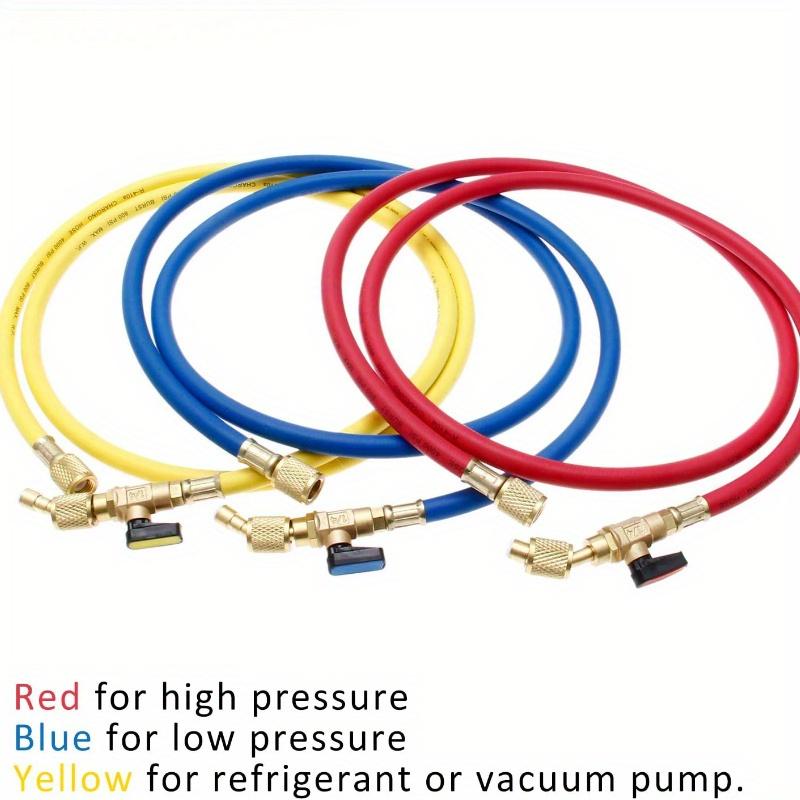 R134A Air Conditioner Refrigerant Charging Hose with Ball Valves for R410A R12 R22 R502 R404 Refrigerant Charging Hoses Tools
