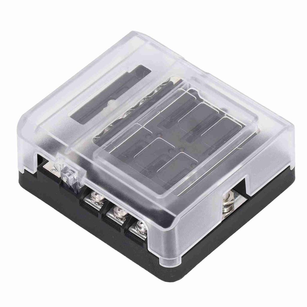 6 Way Fuse Block IP66 Waterproof Fuse Box Holder 32V DC with Dampproof Cover for Car Boat RV