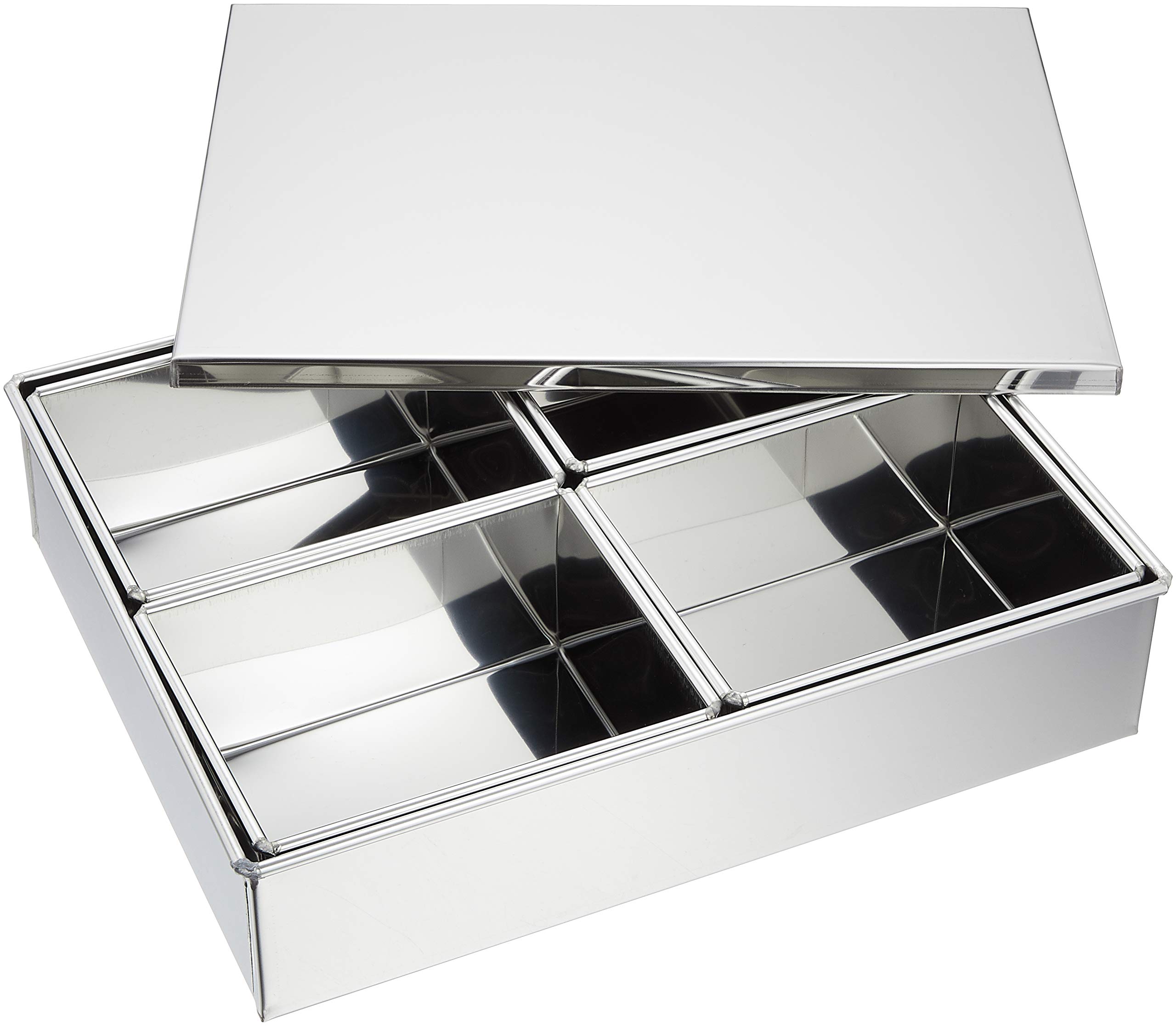 

Endo Shoji Коммерческий паяльный агент из нержавеющей стали Сделано в AYK19014 Контейнер, 4-секционный квадратный, Сталь, Япония,