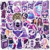 100 Purple Gothic Graffiti Stickers for Suitcases, Pens, Guitars, Notebooks – Waterproof, Durable, and Versatile