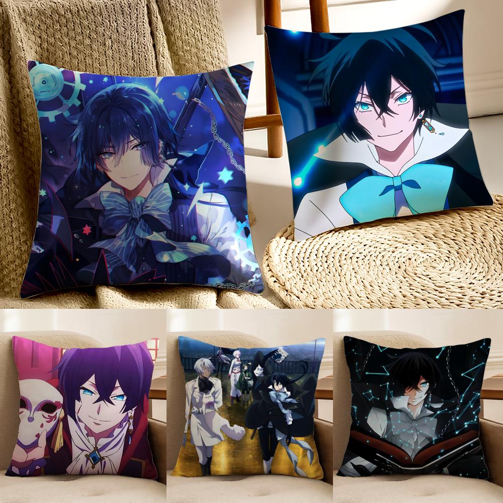 Gothic Japanese Anime TThe Case Study Of Vanitas Cushion Cover Pillowcase Antidustmite Living Room Sofa Decor Cushion Room