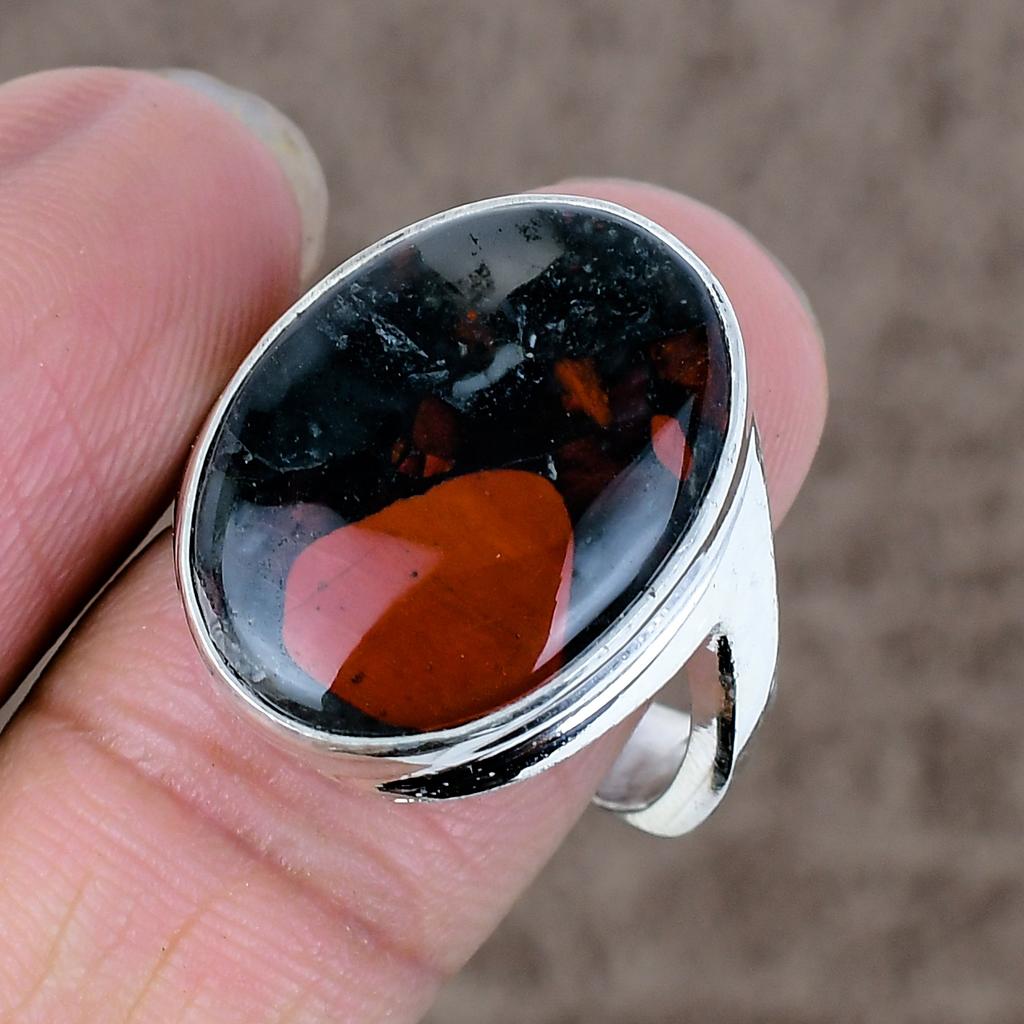 Boulder Opal Genstone Handmade 925 Sterling Silver Jewelry Ring Size 9 KKG-522