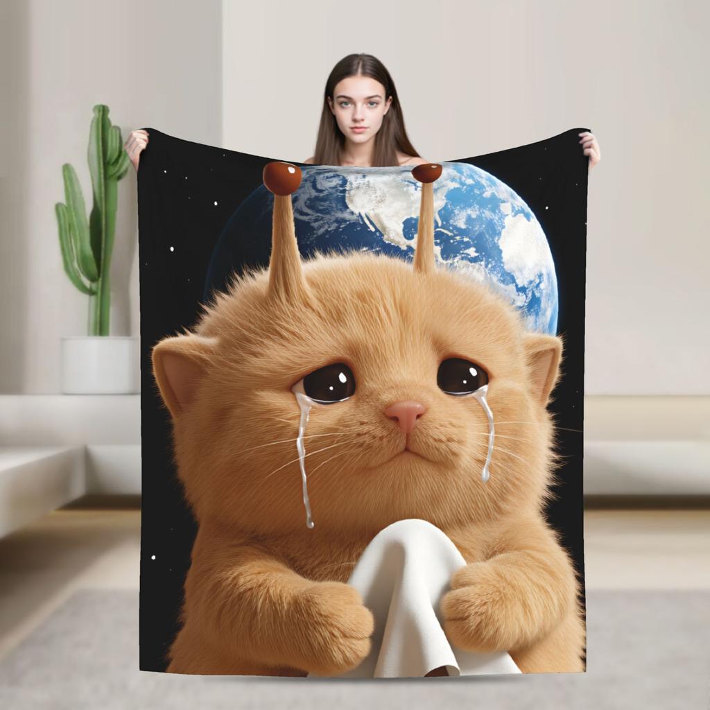 Stairway to Heaven Cat Throw Blanket Warm Graphic Blankets For Couch Chair Travel Car Flannel Bedspread Bed Cover