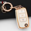 For Vw Volkswagen Polo Tiguan Passat B5 B6 B7 Golf 4 5 6 Mk6 Jetta Lavida Skoda Octavia Seat Leon Altea Tpu Car Key Case Cover