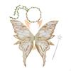 1 Pair Angel Wing Butterfly Fairy Costume Decorative Dress Up Fabric Pp Material Suitable for Adult