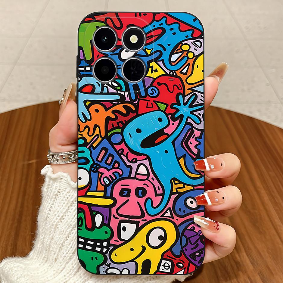 For Honor X6C X6B X6D X7D X7C Case Brilliant Flower Vintage Dyeing Anti-drop Simplicity Matte Shell For HonorX6C honorx7d Bumper