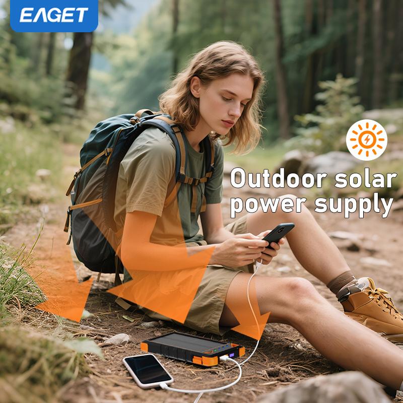 Baterie externă portabilă de urgență pentru telefon mobil, 8000mAh, suportă 3 dispozitive simultan. 4 niveluri de reglare a luminii