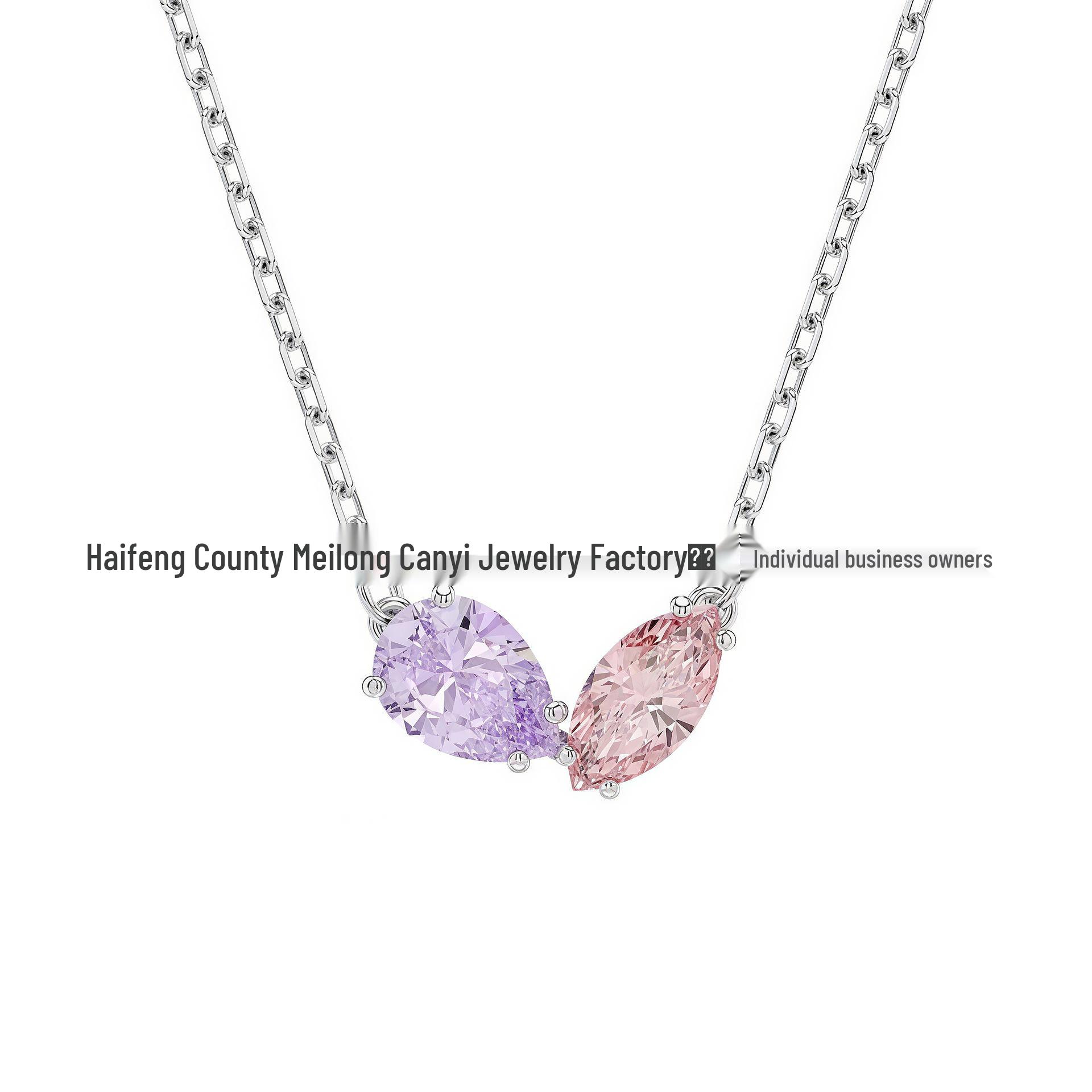 Shi Family Crystal Dragonfly Necklace Dopamine Series Bestseller Set Without Packaging