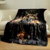 Enchanted Tiger Diamond Flannel Printed Blanket Suitable for All Seasons Suitable for Living Room Office Sofa and Travel