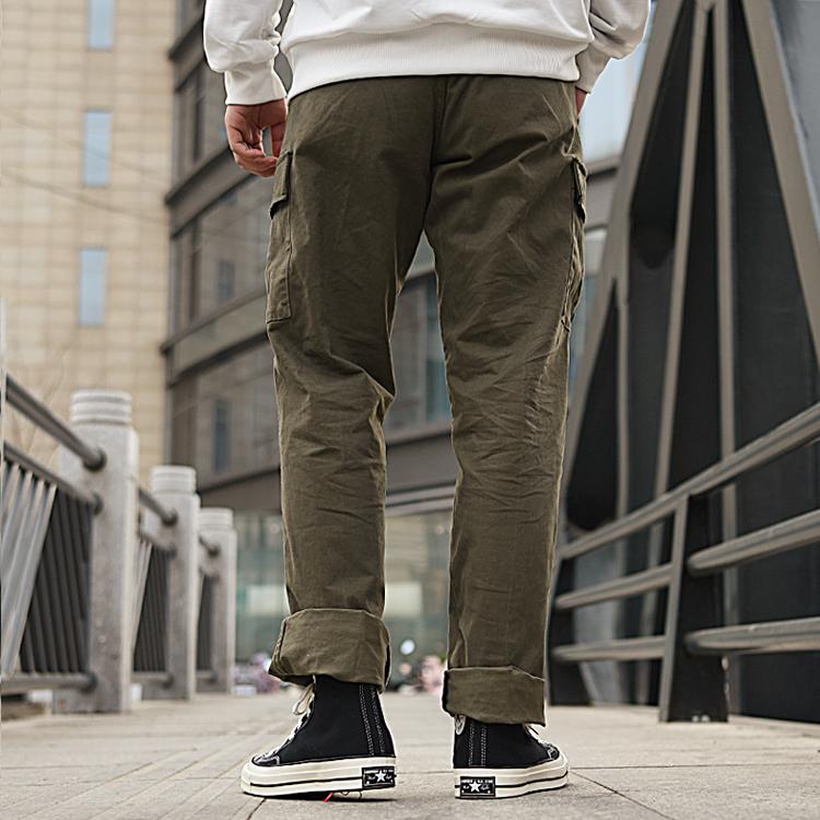 Vans Loose Fit Solid Color Straight Leg Cargo Pants Men bottoms Green VN0A5FJHKCZ