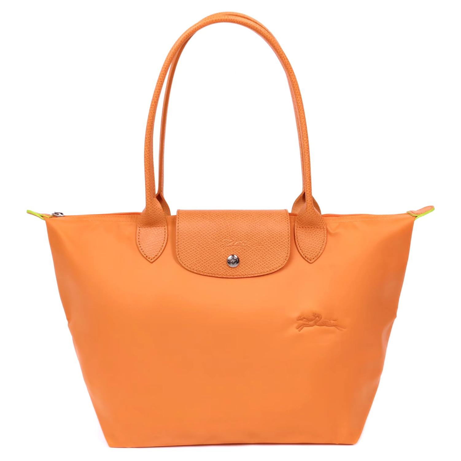 

Longchamp Logo Snap Closure Nylon Tote Shoulder Bag Medium Women Bags Orange L2605919P54 Basic Set (Bag)