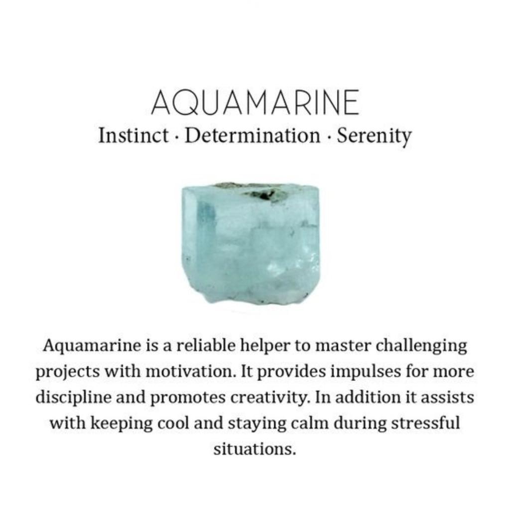 Aquamarine Stone Eternity Engagement Best Friend Gift March Promise Ring Copper V-13