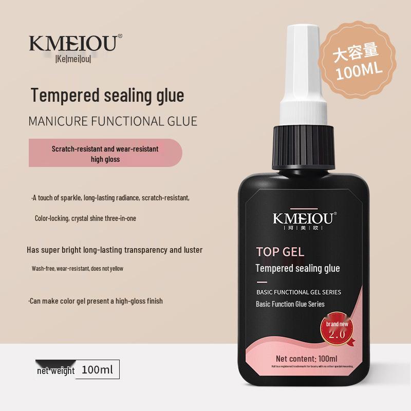 Nail Art Super Gel: Strengthening Base & No-Wipe Top Coat for Salons