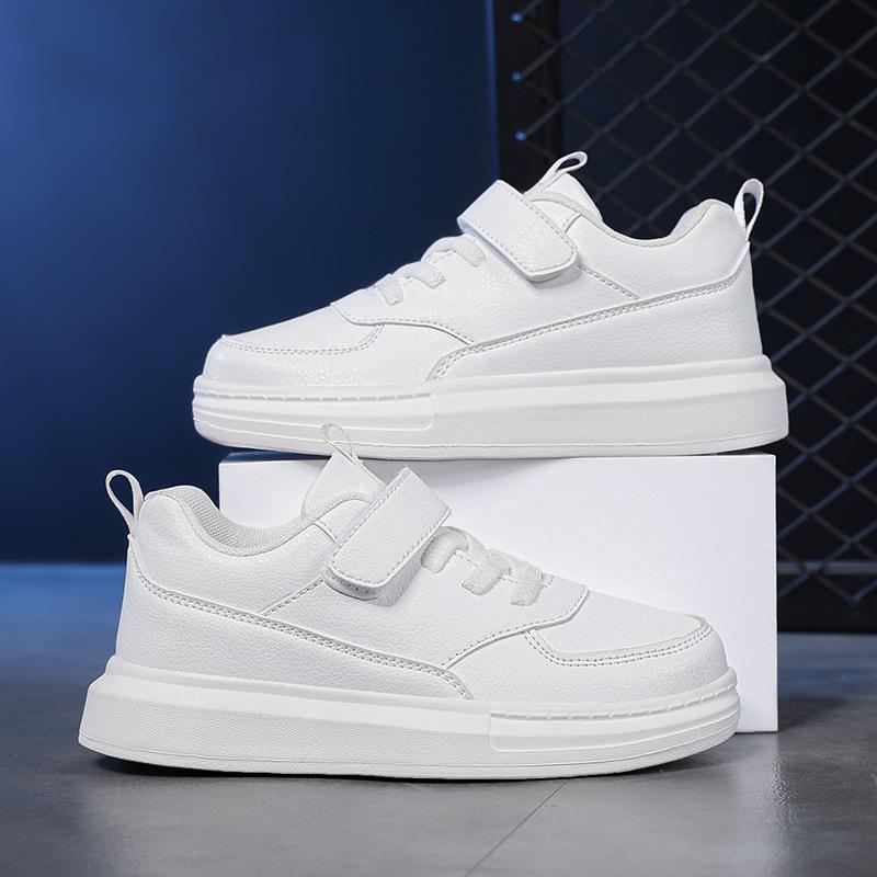 

Girls Waterproof White Leather Sports Shoes - Lightweight New Style 2025 Edition 28