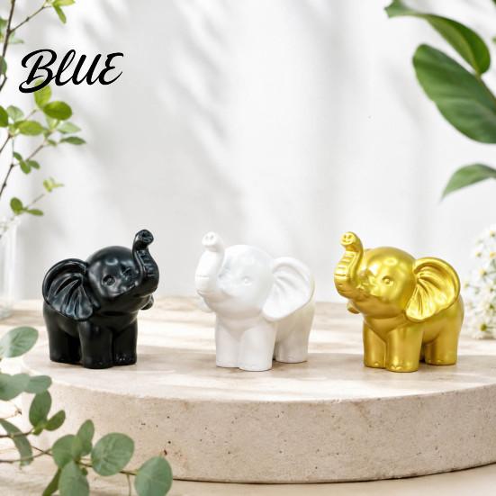 Animal Collectibles for Elephant Lovers Mini Resin Figurine, Good Luck Statue Tabletop Decor, Gifts Small Ornament Home Office Shelf, Housewarming
