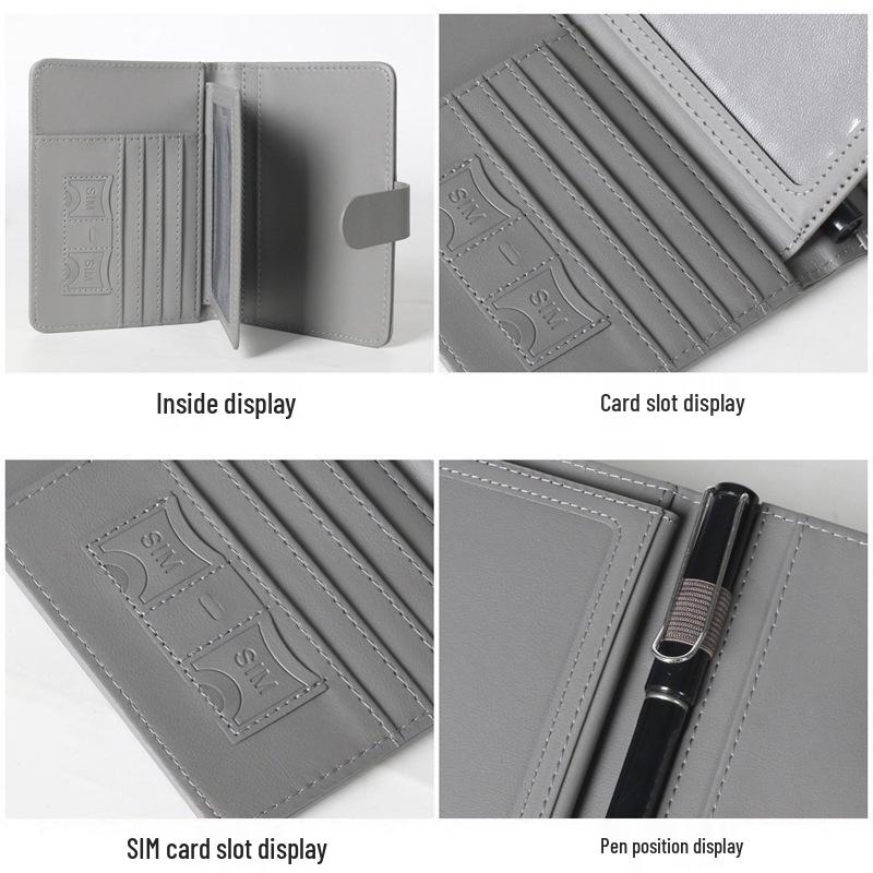 Portable Multi-Functional RFID Passport Holder with Multi-Card Slots, PU Leather, Cross-Border Ticket Protector