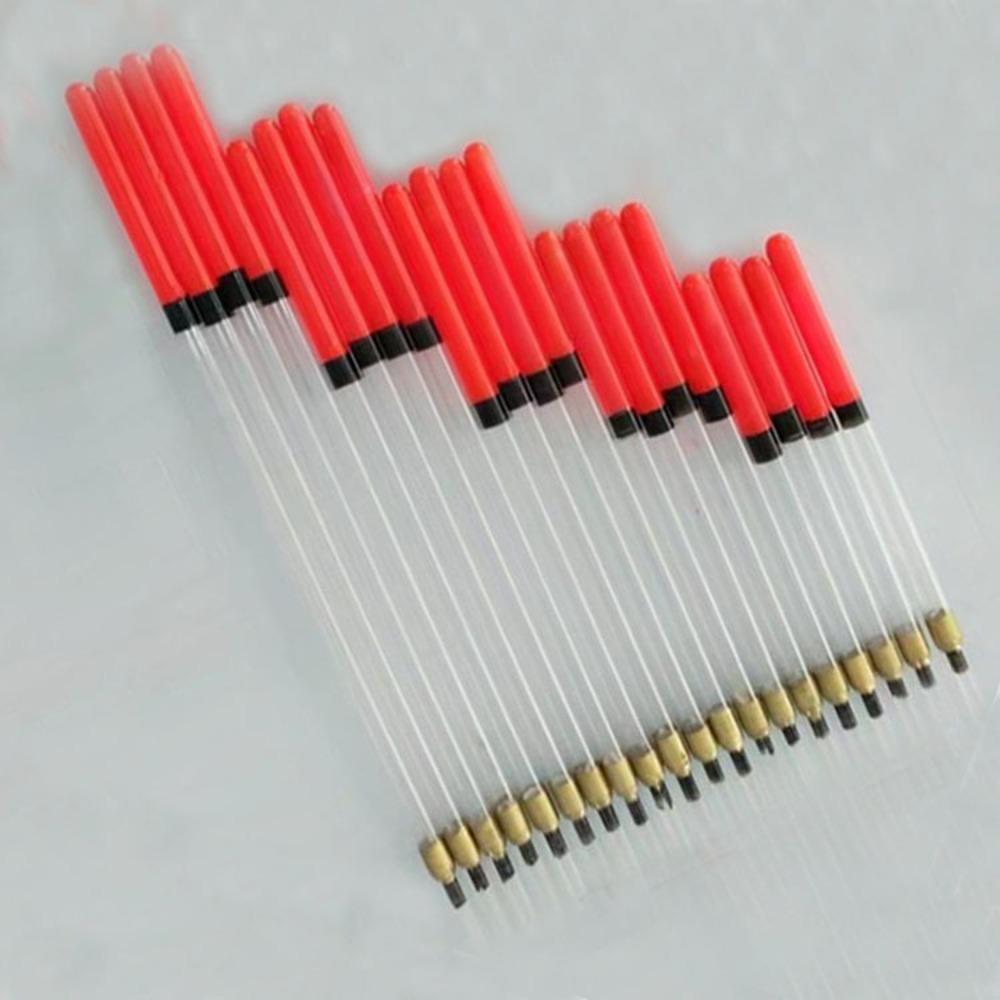 20pcs Kits Clear Fishing Floats 20PCS Light Floating Stem Tubes Stem Tubes 5 Sizes Bobber Fishing Light Floats Buoy Fishing