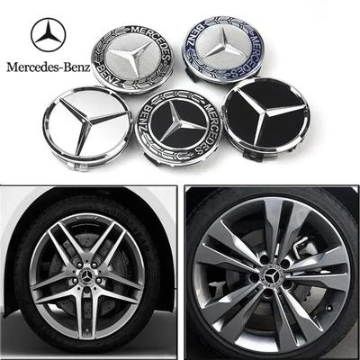 C200 E300 2026 Hot 75mm 4PCS Car Wheel Hub Center Cover Badge Cover Suitable For Mercedes Benz AMG W204 W203 W212 W211 W124 W210