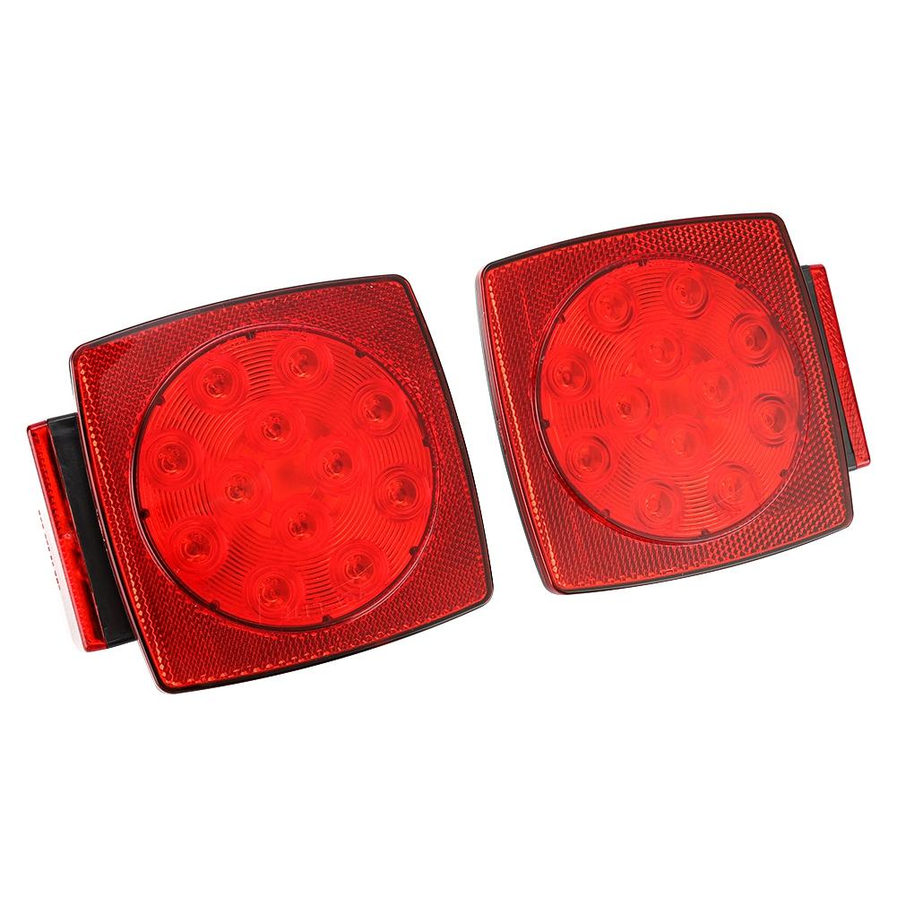 2pcs 12V Truck Trailer RV LED Tail Light Lamp Turn Signal Brake Reverse Light Combination