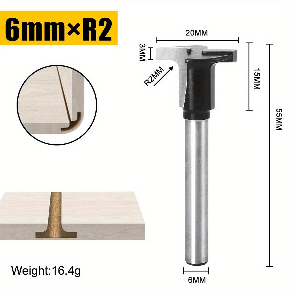 

Arc Bending Integrated Knife Forming Knife R2 Router Bits For Carbon crystal board Wood Door/Wall Cabinet 1/4 inch/6mm Shank 6xR2