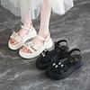 Summer Women Gladiator Sandals Fashion Platform Cross-toe Sandals Comfortable Muffin Casual Women's Shoes Luxury Sandales Plates