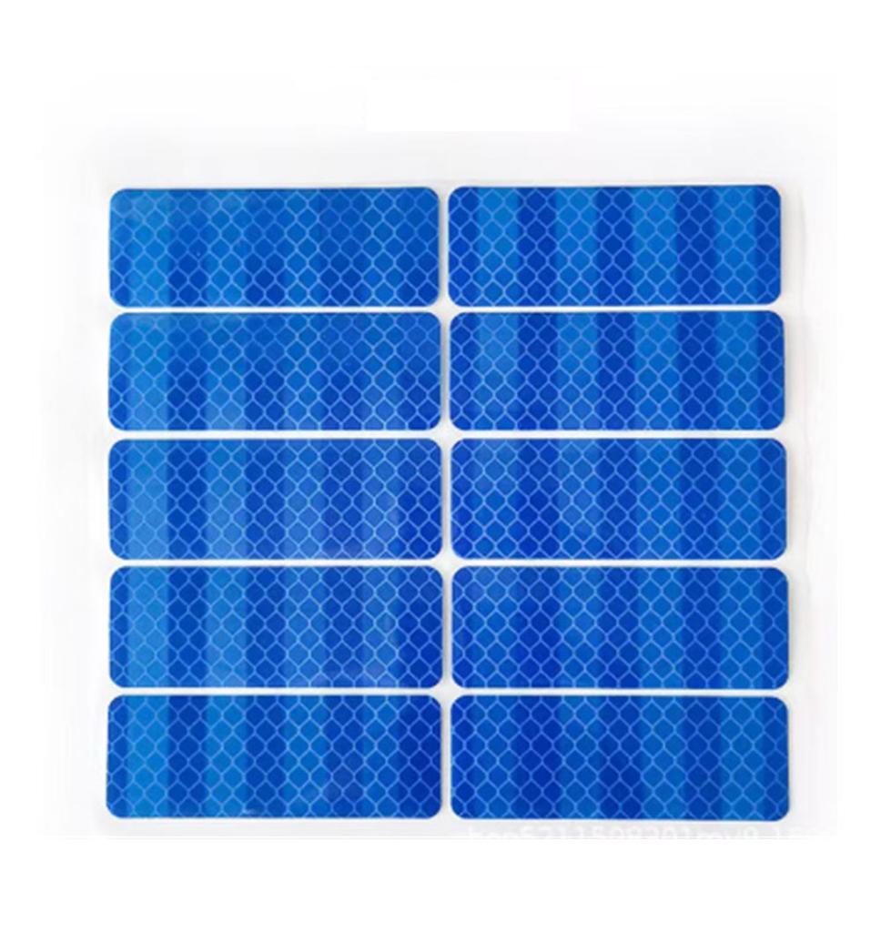 10Pcs Car Bumper Safety Warning Reflective Stickers Secure Reflector Stickers Reflective Warning Strip Tape Decals 30*80mm