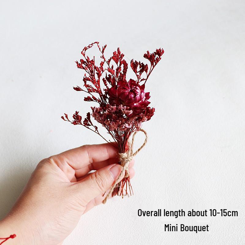 Mini Bouquet of Mixed Natural Dried Flowers: Preserved Gift Box for DIY and Decorations