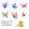 6PCS Cleaning Dishcloths Reusable Kitchen Dish Towels Watercolor Butterfly Pattern Dishcloth Absorbent Lint Free Cloth Washable Duster Rags Tea Towels