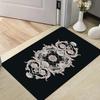Black Beige Baroque Carpet Mat Rug White Floral Pattern Classic Ornate Durable Home Decoration for Door Mat Entryway Indoor Rug