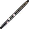 Kuretake Fountain Brush Monogatari of with Peony and Cherry Black Pen, Maki-e (Story Maki-e) Blossoms, Black, Barrel, DU184-315