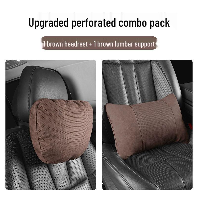 Maybach Car Headrest and Lumbar Support Pillow Set