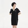 New MLB Short Sleeved Dresses Women's Black 3FOPB0333-50BKS