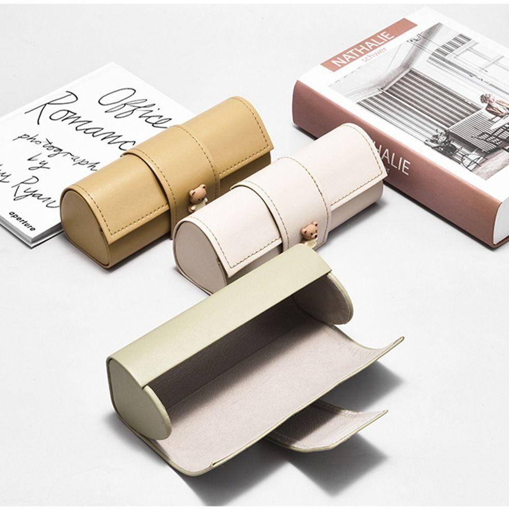 PU Leather Bear PU Glasses Box Cute Eyeglasses Holder Fashion Printing Glasses Case  Outdoor