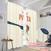 2pcs 2D Flat Printing Drapes Pasta Fork Doodle Fabric Without Electricity 0 for Indoor Celebrations Room Garden