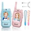 2 Pack Video Walkie Talkies for Rechargeable Kids Toddler Toys for Indoor Camping Travel Birthday Gfits for Kids Ages 3-12