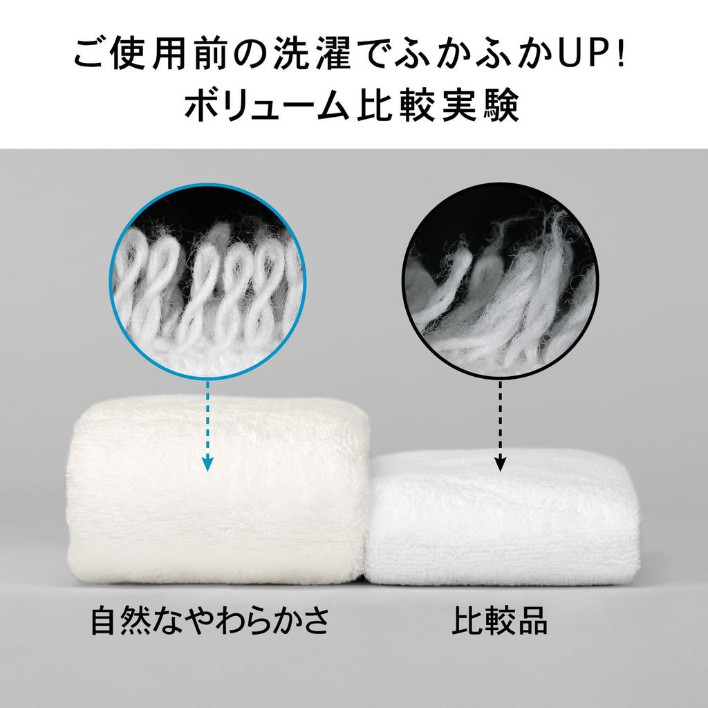 Towel Research Institute [Natural Softness] #024 Face Towel, Ash Gray, Set of 5. Soft, Thick, Smooth, Long-lasting, Fast Absorbent, Durable, 100%