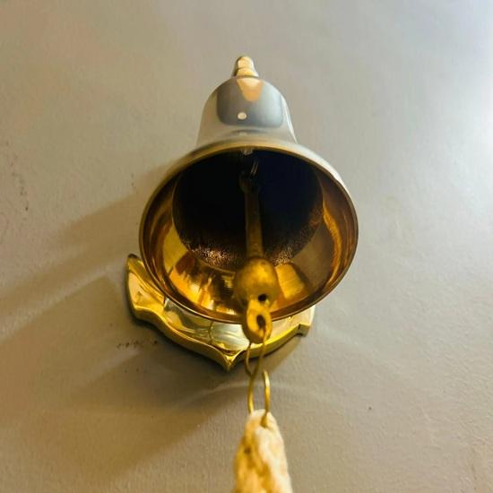 Solid Brass Door Anchor Bell Polish Nautical Maritime Decor 12.7 Cm