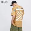 IELGY T-shirt Loose Casual Round Neck All-match Bottoming Shirt Printing Graffiti Short-sleeved Splash Ink Japanese