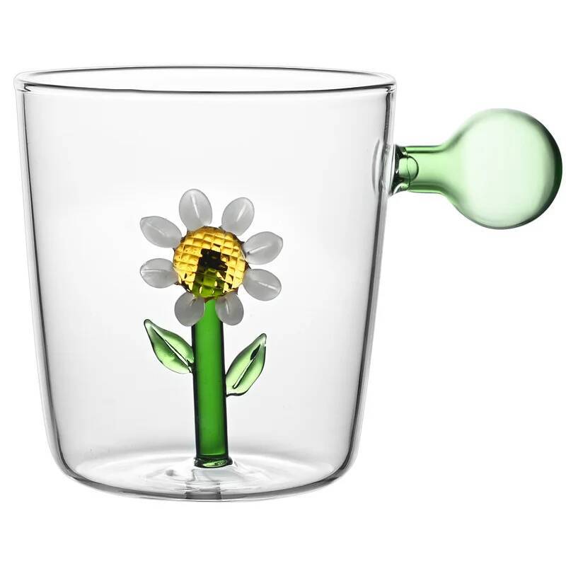 Cute Glass Cup Italy Famous Design Animal Glassware Drink Tumbler Milk Water Teacup 300ml Clear Niche Coffee Mug Dropshipping 300ml