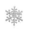 Exquisite Snowflake Brooches for Women Men Rhinestone Flower Winter Sweater Shirt Suit Collar Pins Jewelry Gifts