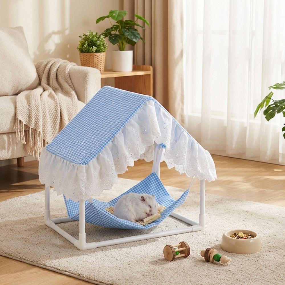Tassel Strip Small Pet Nest Sunshade Hanging Sleeping Bed Hamster Cage House  Cage House