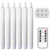 Remote Controlled LED Taper Candles Flickering Effect Timer Function 3D Flame Flickering Candles with Charging Station