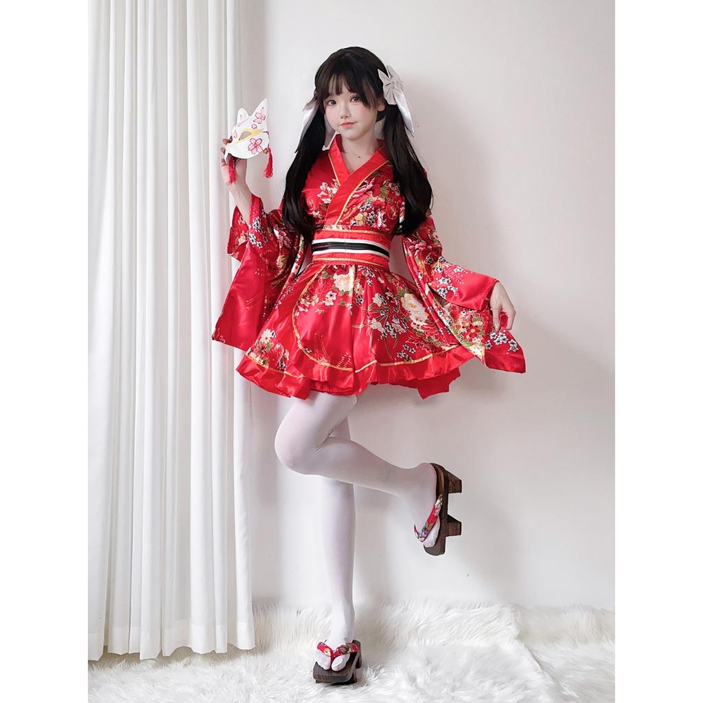 Tradiční Kimono Cosplay Kostým Letní Styl Potisk Vylepšená Yukata Kimono Dámský Oblek