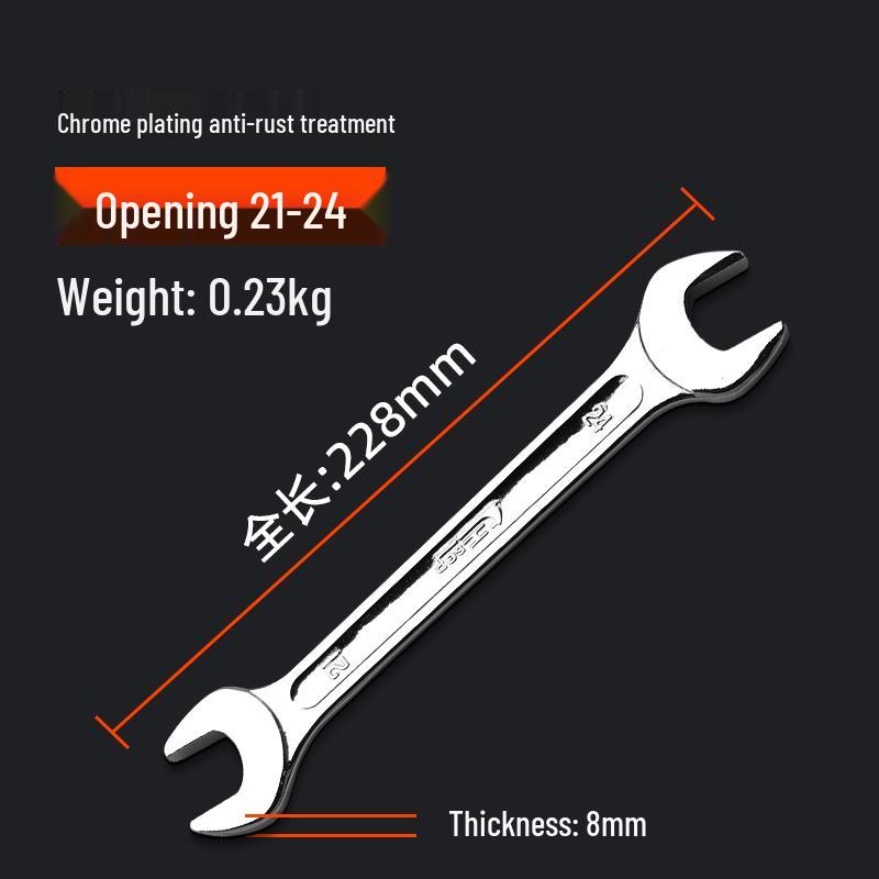 Heavy-Duty Double-Headed Open-End Wrench Set for Auto Repair - 14mm Fork Opening