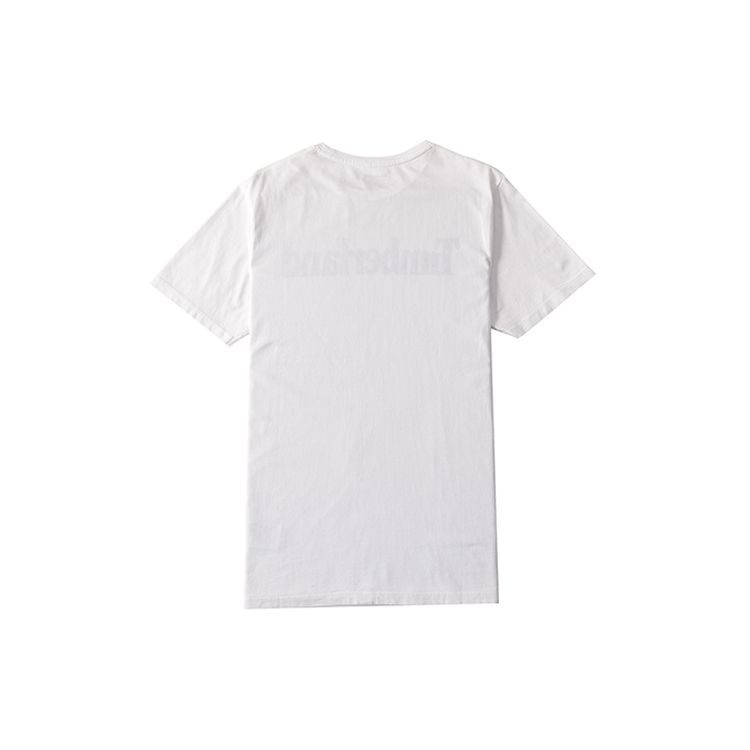 Timberland Logo Print Short Sleeve T-Shirt Men Tops White A1NAIH79