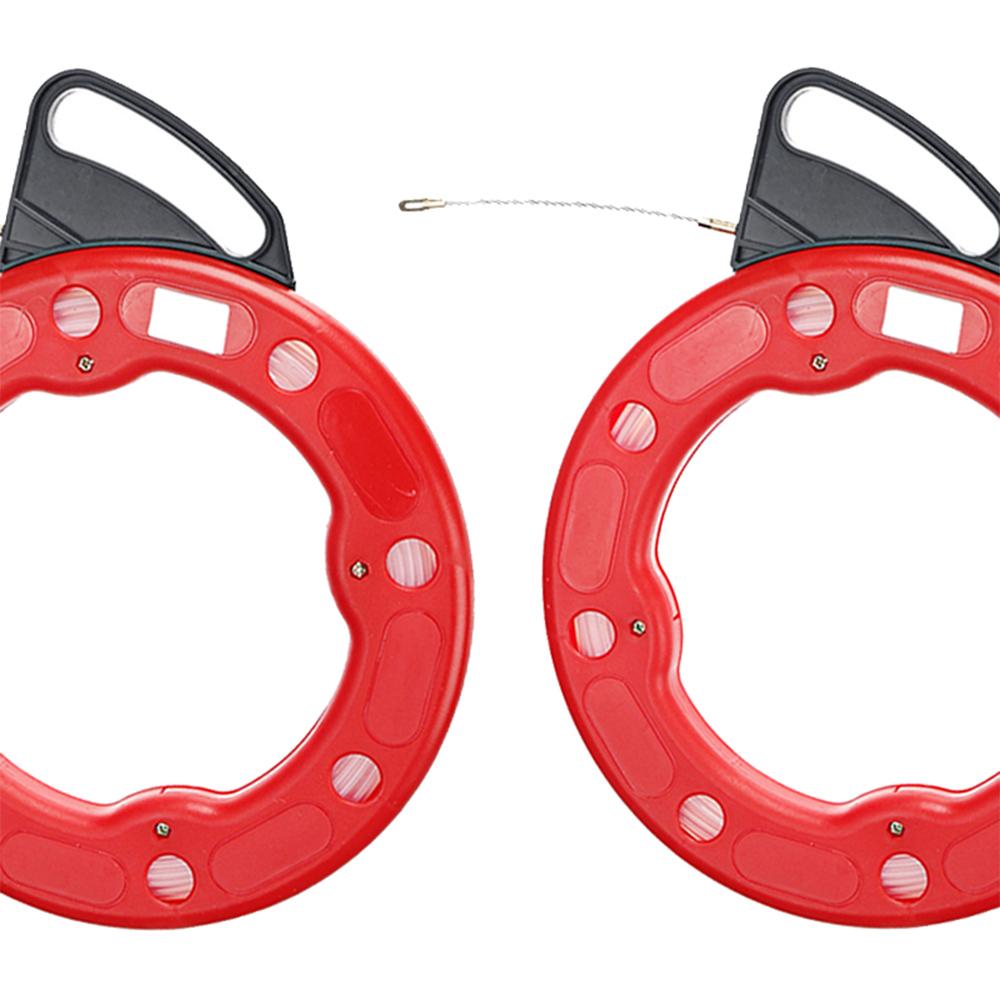 3mm 15/20/25/30m Cable Puller Fish Tape Reel Puller Fiberglass Nylon Conduit Ducting Rodder Pulling Wire Cable Fishing Tool