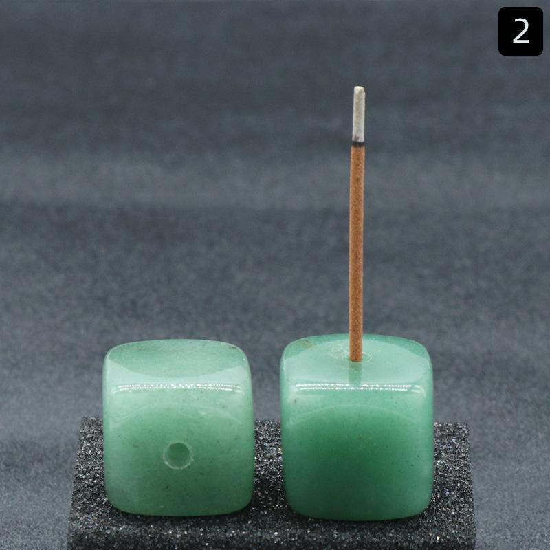 Natural Crystal Stone Square Incense Holder Base Crystal Aroma Stone Incense Holder Home Decoration Interior Decoration