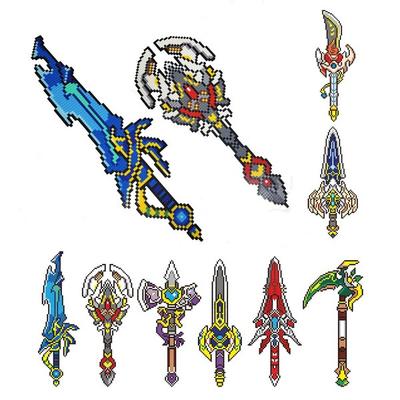 Deform Block 8mm Large Sword Making New Design Sea Sword Sword of the Sun Sword of Darkness Large Sword, 10 Sword of Courage, Korean Popular Toys